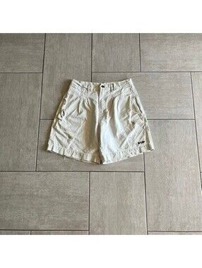 No Fear White Casual Cargo Shorts Size Medium with Logo size 30